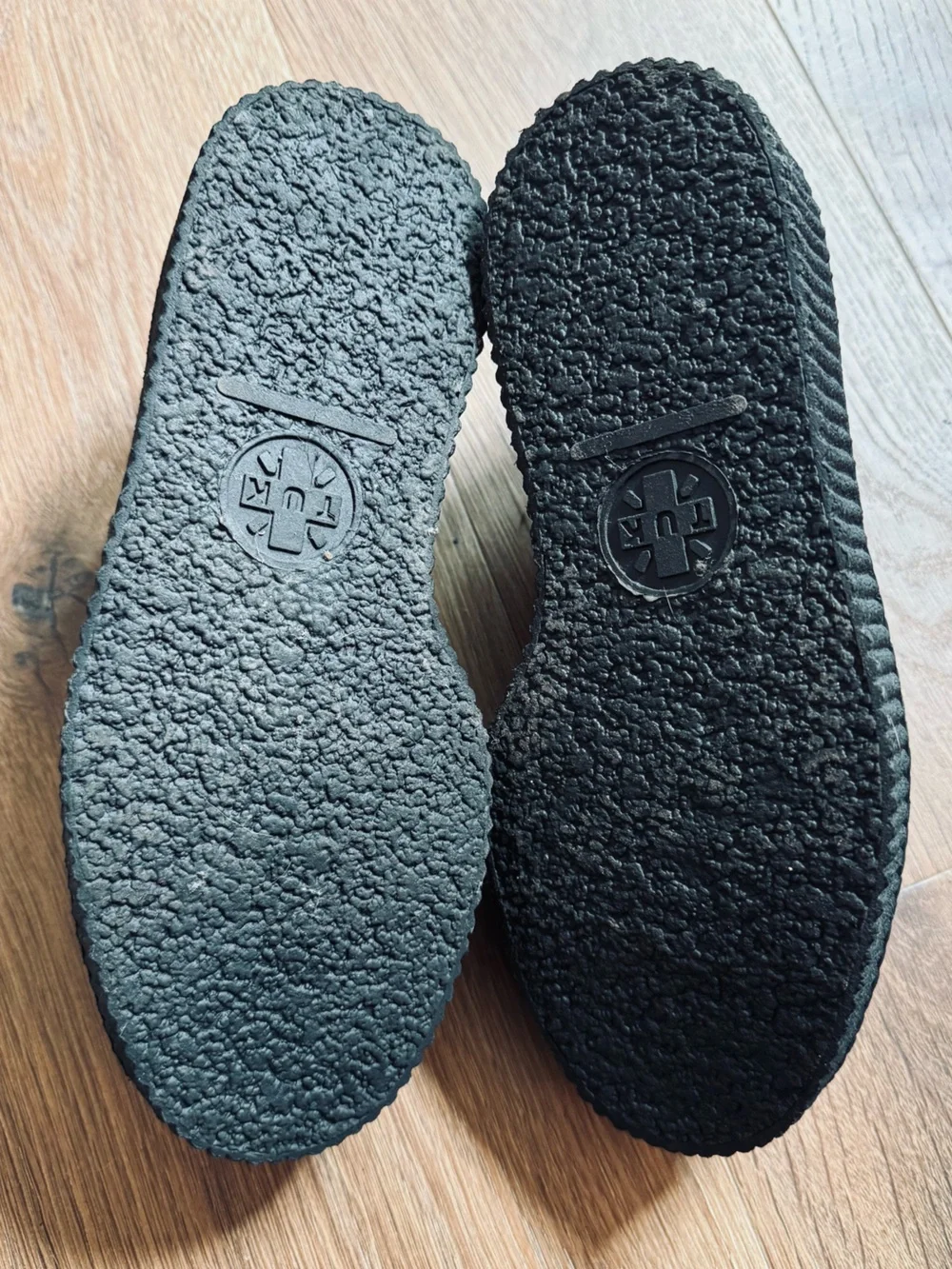 T.U.K. Grey Suede Viva Creeper Shoes